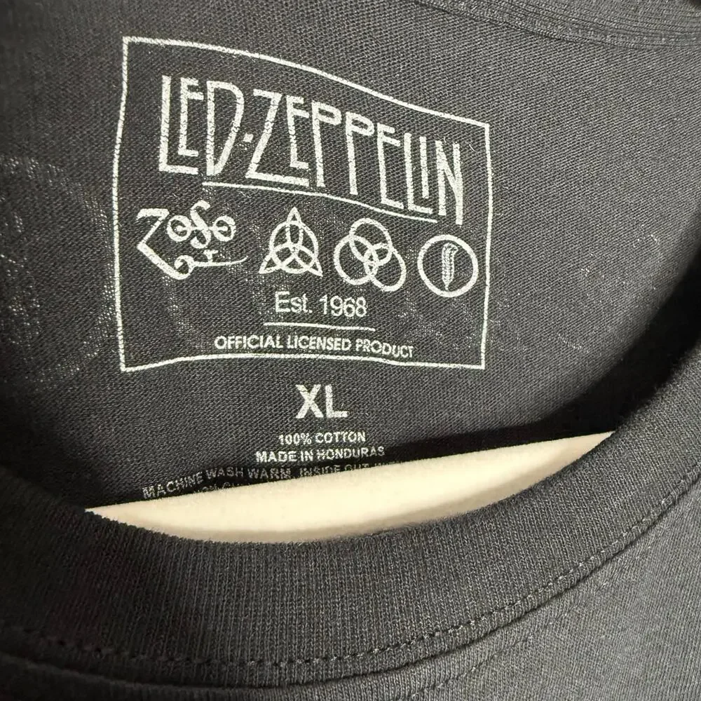 Led Zeppelin IV Album Graphic Short Sleeve Band Tee XL Retro Rock Grunge T-Shirt - Picture 4 of 9